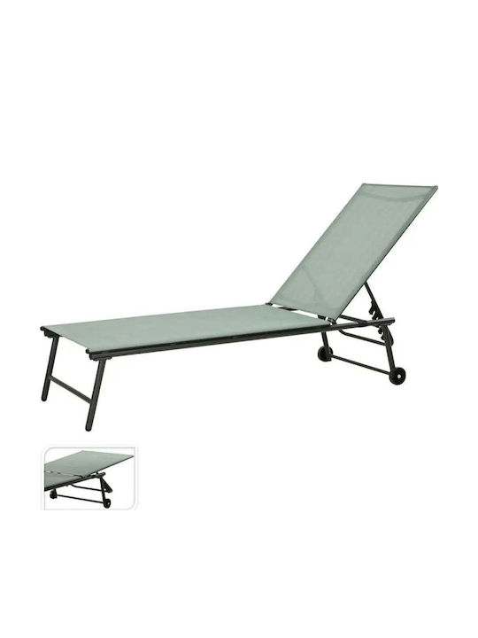 Garten- und Pool-Liegestuhl Grau 185x57x31cm