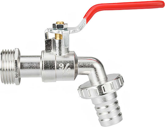 Avizar Multi-function 3/4-inch Tap Quarter-turn Lever Hose Connector Silver