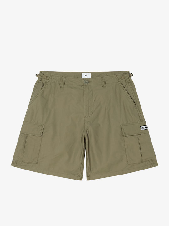 Ανδρική Βερμούδα Cargo Smokey Olive Faded Wash