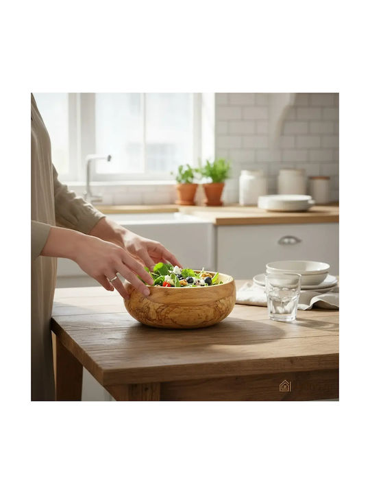 Servierschale für Dip Rund Hölzernes mit Durchmesser 16cm bl612