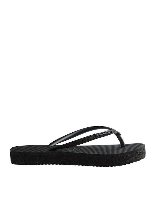 Slim Sparkle Women's Flip Flops Black