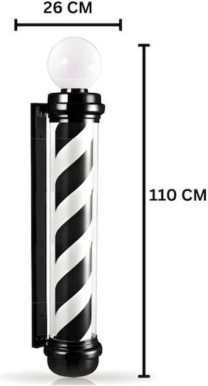 Barber Pole Sign Illuminated