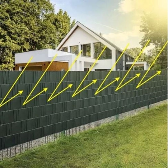 Material De Construcție Pentru Garduri De Grădină Din PVC 19x3x19 Cm Verde