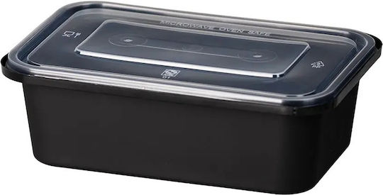 PP Disposable Plastic Tableware Rectangular Food Container with Safety Lid Safelock 700ml Clasp To Go 40pcs