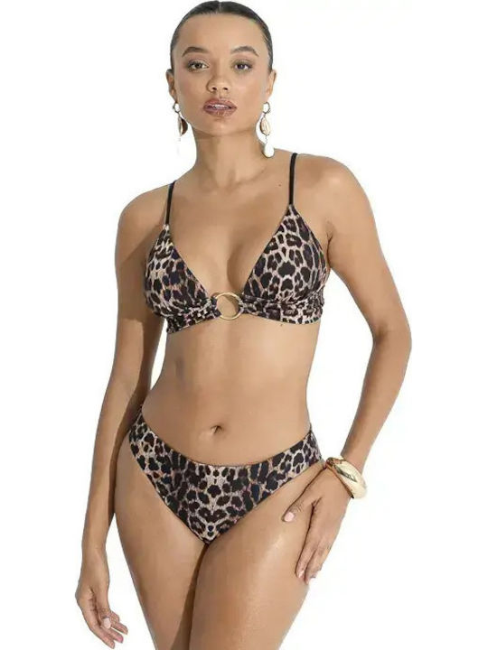 Cat Bikini Triangle B Cup Animal Print Choco