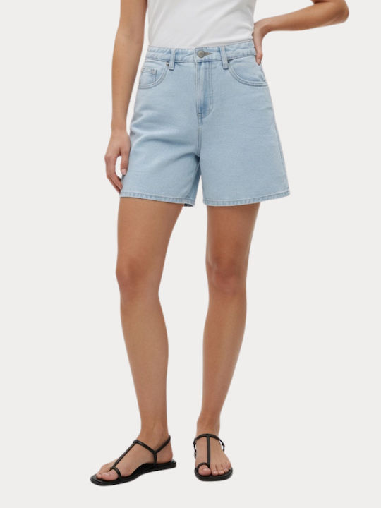 Γυναικείο Τζιν Σορτς Light Blue Bleached Denim