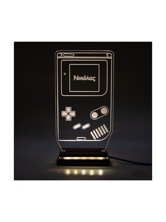 World of Wood Led Kids Decorative Lamp Game Boy Multicolor 22x12cm