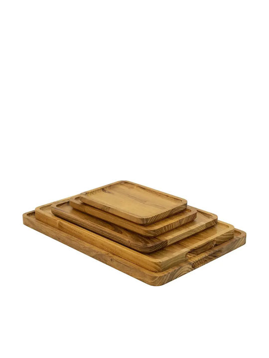 Ξύλινα Ορθογώνια Πιάτα Teak Με Τοίχωμα 20x14 Εκ Ξύλινα Ορθογώνια Πιάτα Teak Με Τοίχωμα 20x14 Εκ