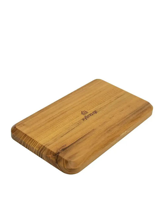 Ξύλινο Ορθογώνιο Πιάτο Teak Με Τοίχωμα 25x15 Εκ