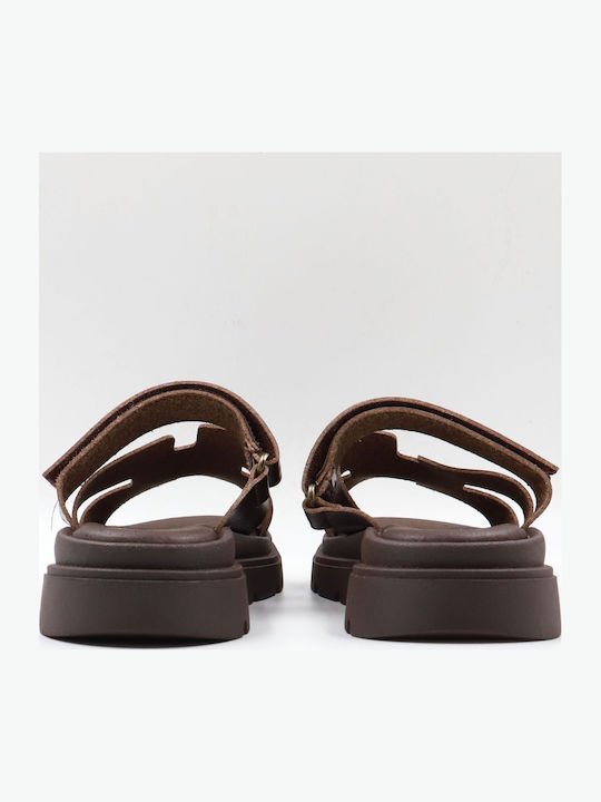 Women's Flat Sandals Flatforms Brown
