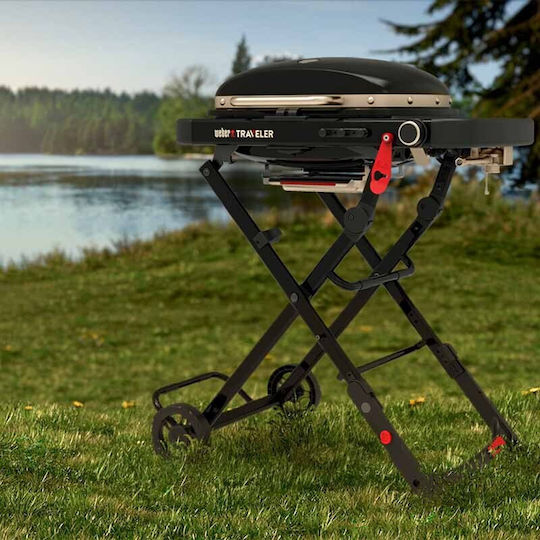 Traveler Compact Преносимо Газово Барбекю Скара 52x36см с 1 Горелка 3.2kW