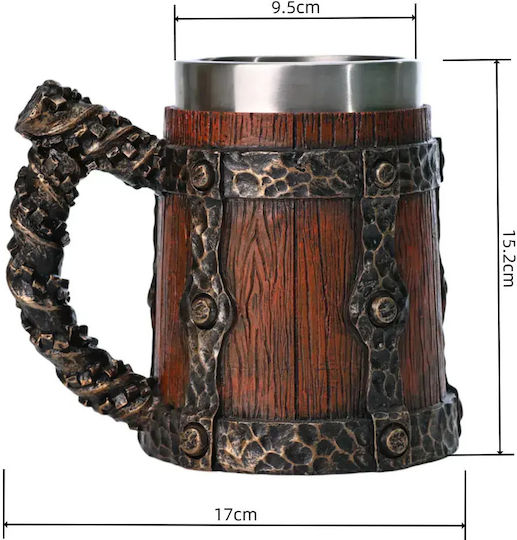 Pahar Pentru Bere / Cocteiluri / Pentru Apa / Cafea / Freddo Din Oțel Inoxidabil Maro Ac10031