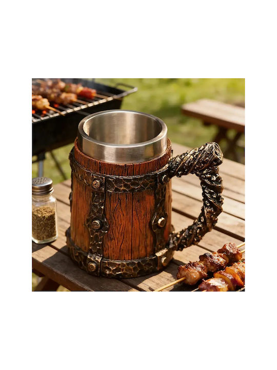 Glass Beer / Cocktail/Drinking / Water / Coffee/Freddo from Inox Steel in Brown Color ac10031