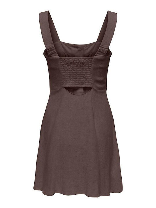 Siesta Summer Mini Dress Walnut