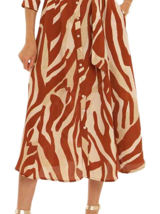 Pomodoro Damenkleid Business Braun