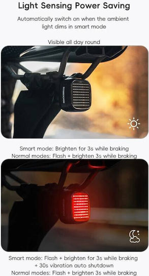 Rockbros RB.LIGHT031 Презареждаща се Задна Светлина за Велосипед
