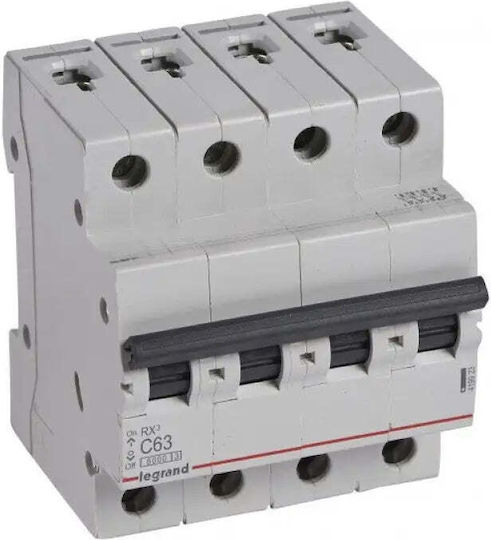 Automatic Circuit Breaker Lgr 419923 Rx-mcb 4p C 63a 6ka Legrand