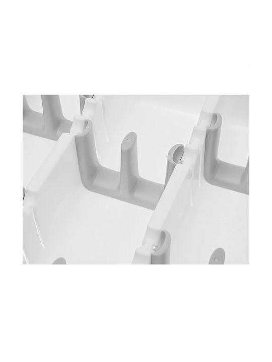 Tăvi Pentru Tacâmuri De Sertar Din Plastic 24x41x38cm Albă