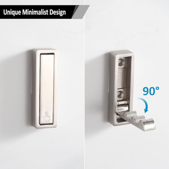BGL Metallic Silver Hangers with Screw 3 Pieces