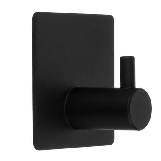 S4CADZBLK Cârlige Cu Autocolant Inox Negre 4 Bucăți