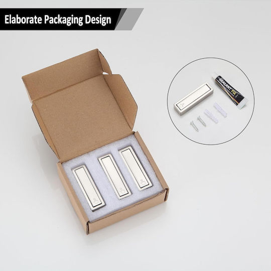 BGL Metallic Silver Hangers with Screw 3 Pieces