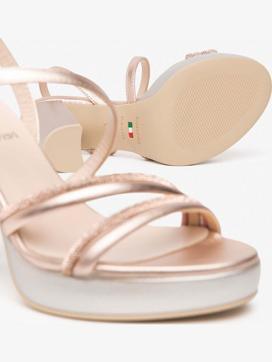 Damen Sandalen Rosa Leder