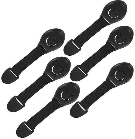 Türstopper Kleber Kunststoff Schwarz 6 Stück