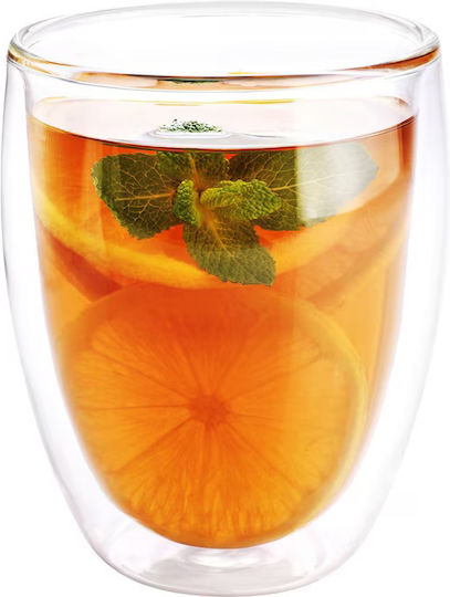 Glass Mug Transparent 350ml 6 Pieces