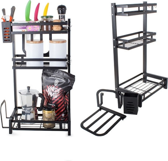 KESNUP Tischspiel Kunststoff Schwarze Küchenorganisationsständer 60x38cm