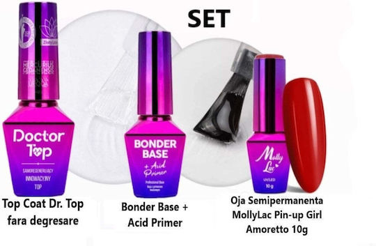 Molly Lac Primer / Strat De Bază / Top Coat Pentru Lacuri Simple