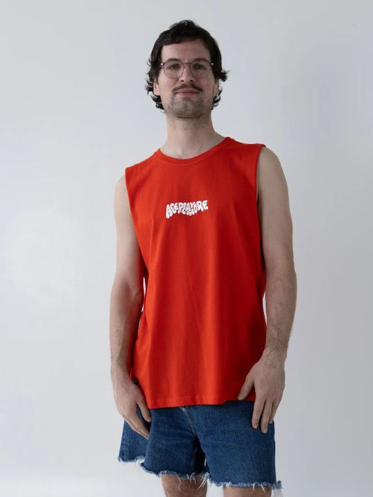 Damen Bluse Ärmellose Orange