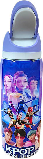 Kpop Demon Hunters Kids Water Bottle Thermos Purple 500ml