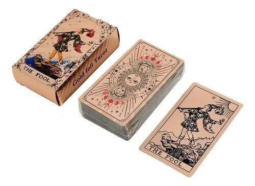 Tarot Cards Moon Phase Rose Gold Guidebook 78 Cards+Book