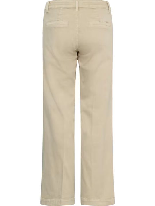 Women's Jean Pants in Straight Leg Style Ecru