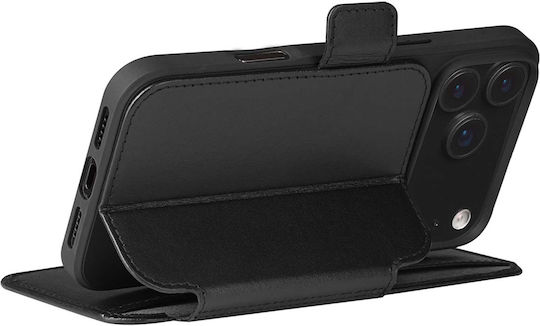 Dbramante1928 Copenhagen Slim Husa Piele Tip Wallet Pentru Apple Iphone 17 Pro Neagră