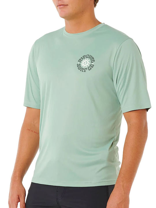 Rip Curl Upf UPF 50+ Ανδρική Κοντομάνικη Αντηλιακή Μπλούζα Τιρκουάζ