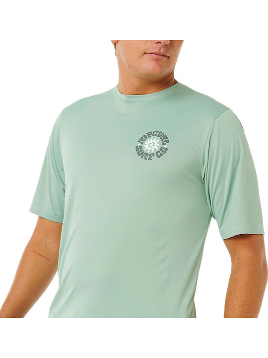 Rip Curl Upf UPF 50+ Ανδρική Κοντομάνικη Αντηλιακή Μπλούζα Τιρκουάζ