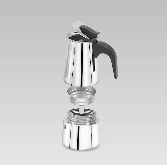 Maestro Μπρίκι Espresso 6cups Inox Ασημί