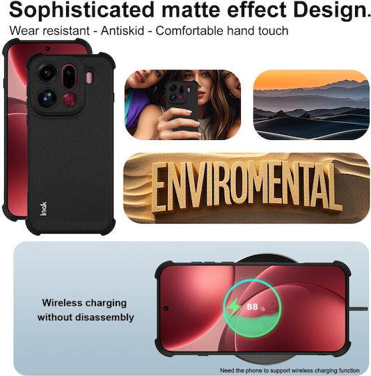 Imak Matte Silicone Black Back Cover (Oppo Find X9 Pro 5g)