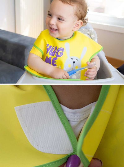 Baby Jem Αδιάβροχη Σαλιάρα Υφασμάτινη Κίτρινη