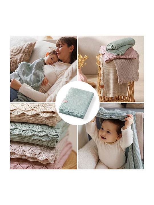 Babyono Bamboo Nursery Swaddling Blanket Green 75x100cm