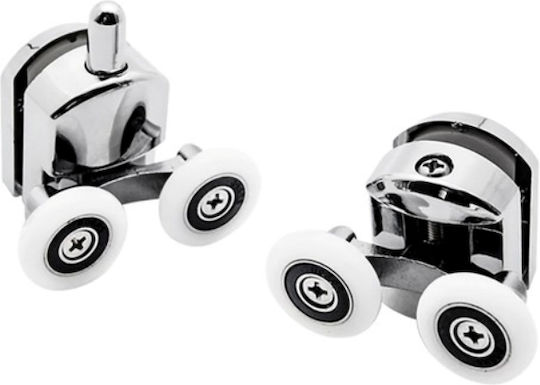 Set 8 Shower Cabin Rollers White