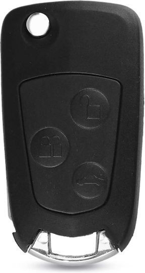 Techstar Autoschlüssel Schutzhülle Umrüstset Klappbar Kompatibilität Ford Focus Mondeo Fiesta Transit 3 Tasten Hu101 Klinge Schwarz – Ohne Elektronik