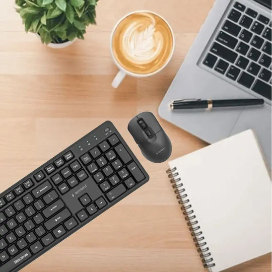 Gembird Silent Key Pro Wireless Keyboard & Mouse Set English US