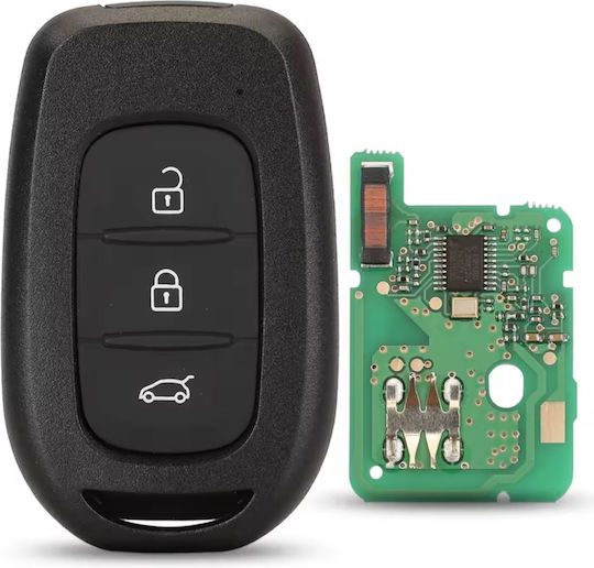 Husă Completă Pentru Cheie Auto Compatibilă Dacia Duster Logan Sandero Renault Symbol Trafic Vac102 Blade 3 Butoane 433mhz Pcf7961m 4a Cip Electronică Baterie