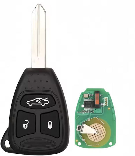 Cheie Auto Cu Telecomandă 433mhz 3 Butoane Id46 Pcf7941 Kobdt04a Electronică Baterie Compatibilă Chrysler 300 Dodge Charger Durango Jeep Grand Cherokee