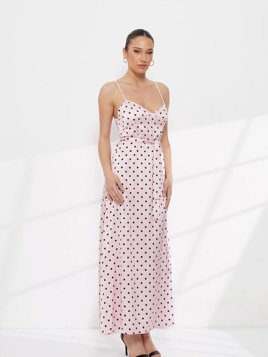 Sommer Maxi Damenkleid für Hochzeit - Taufe Polka Dot