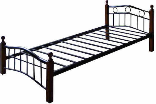 Victor Κρεβάτι Ημίδιπλο για Στρώμα 110x200cm Μαύρο