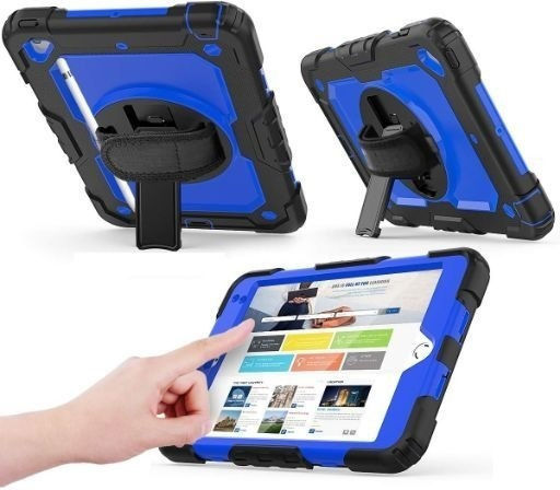 Umschlag Rückseite Rotierende Dauerhafte Für Kinder Blau Für Samsung Galaxy Tab A 8.0