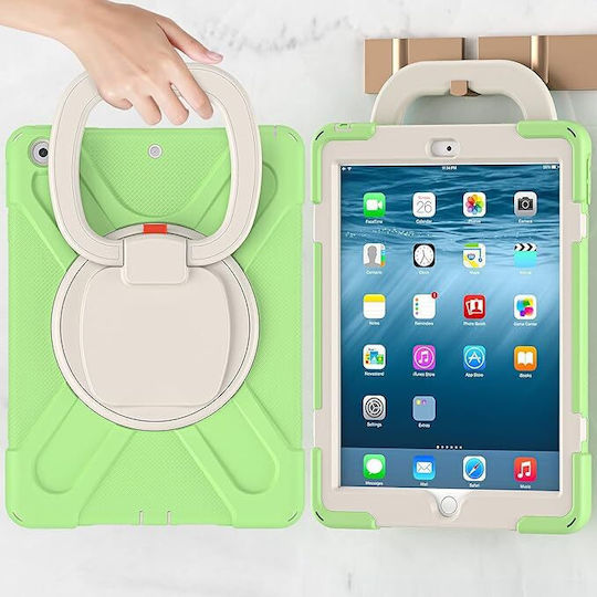 Заден Калъф Въртящ Се Издръжлив За Деца Зелен (iPad 10.2" 2019 2020 2021)